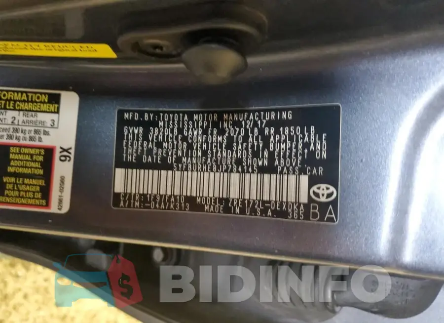 5YFBURHE8JP784145 Photo# 13