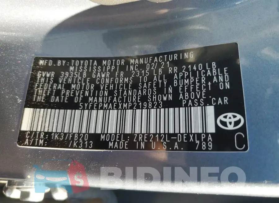 5YFEPMAEXMP219823 Photo# 13