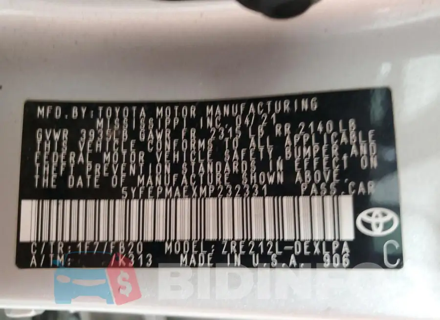 5YFEPMAEXMP232331 Photo# 12
