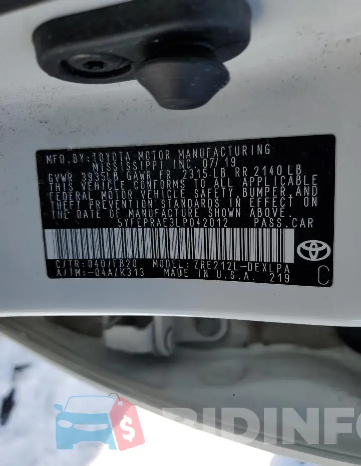 5YFEPRAE3LP042012 Photo# 12