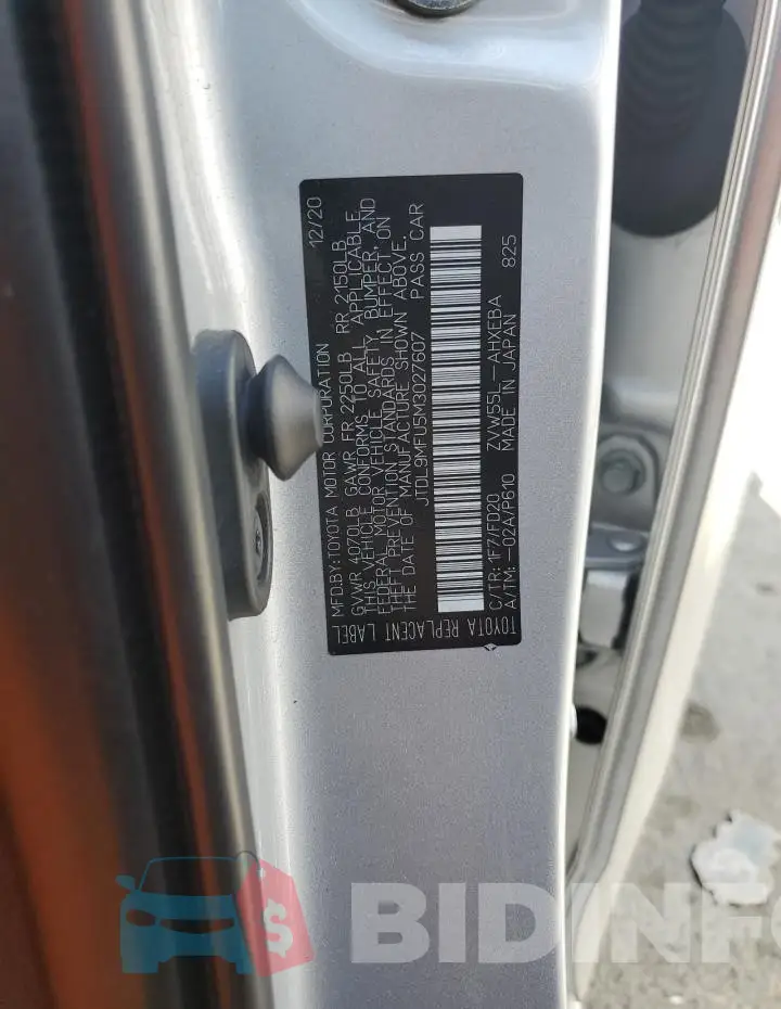 JTDL9MFU5M3027607 Photo# 12