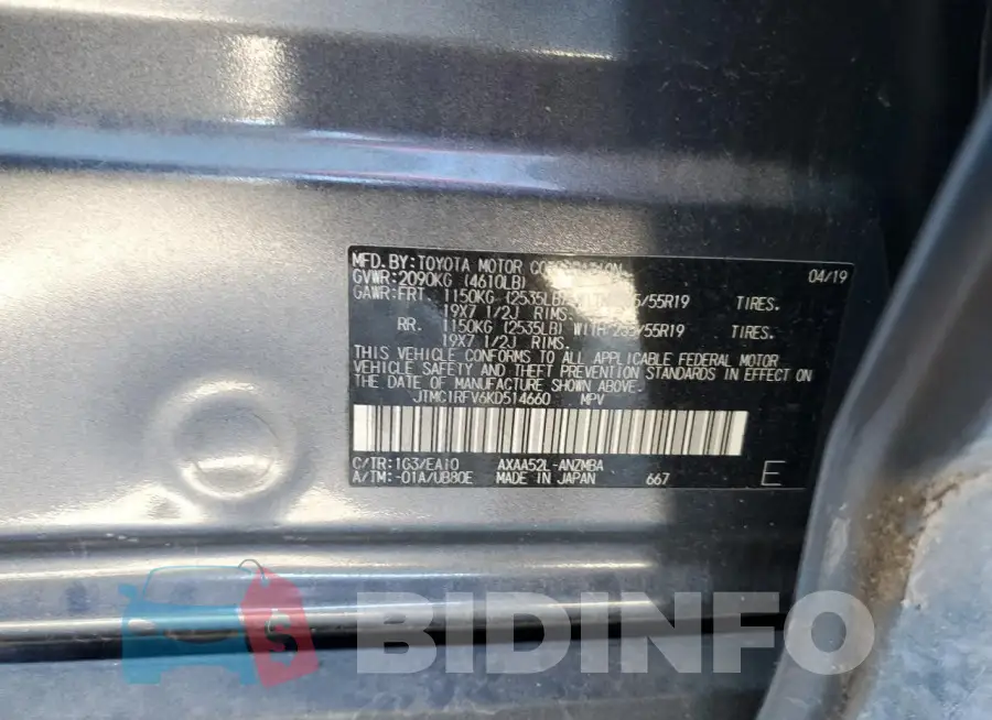 JTMC1RFV6KD514660 Photo# 14