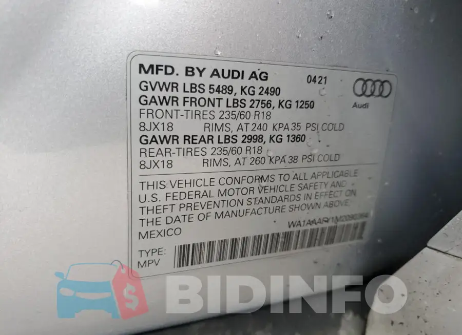 WA1AAAFY1M2090364 Photo# 13