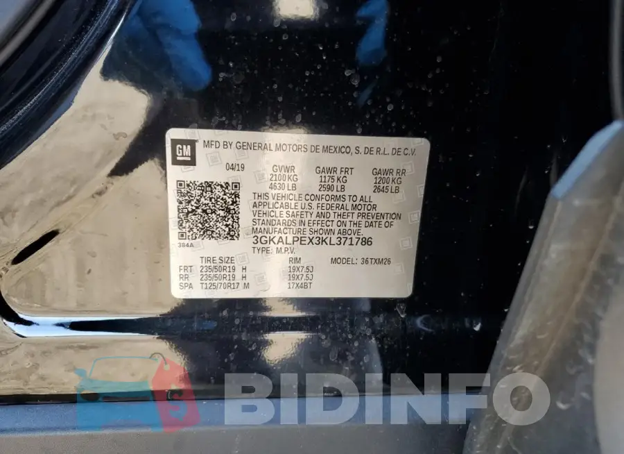 3GKALPEX3KL371786 Photo# 12