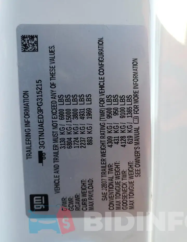 3GTNUAED3PG315215 Photo# 12
