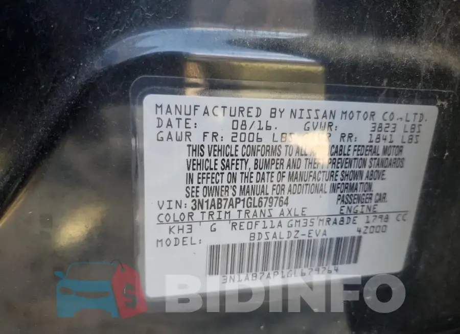 3N1AB7AP1GL679764 Photo# 13