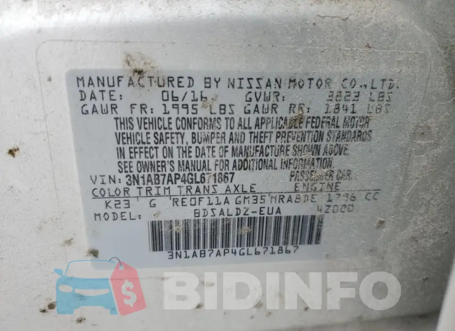 3N1AB7AP4GL671867 Photo# 12