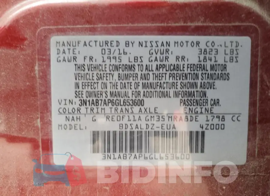 3N1AB7AP6GL653600 Photo# 12