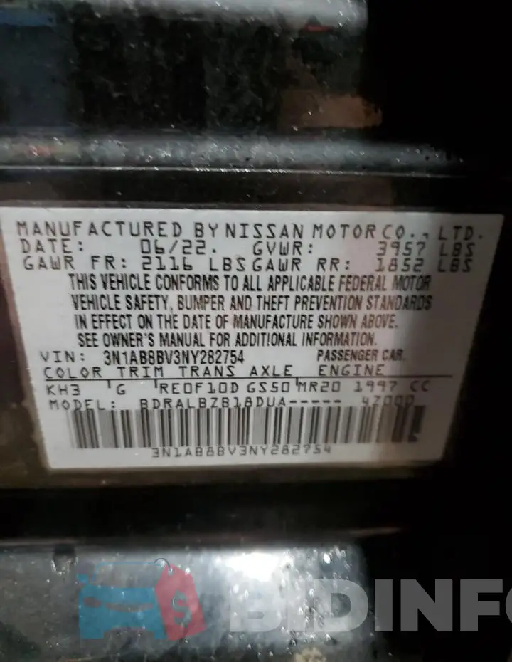 3N1AB8BV3NY282754 Photo# 12