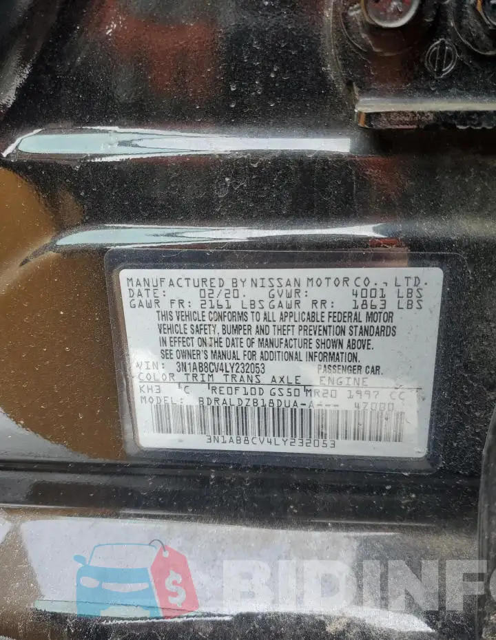 3N1AB8CV4LY232053 Photo# 13