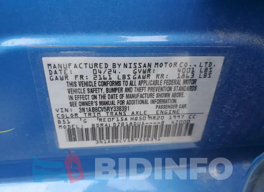 3N1AB8CV5RY338391 Photo# 12