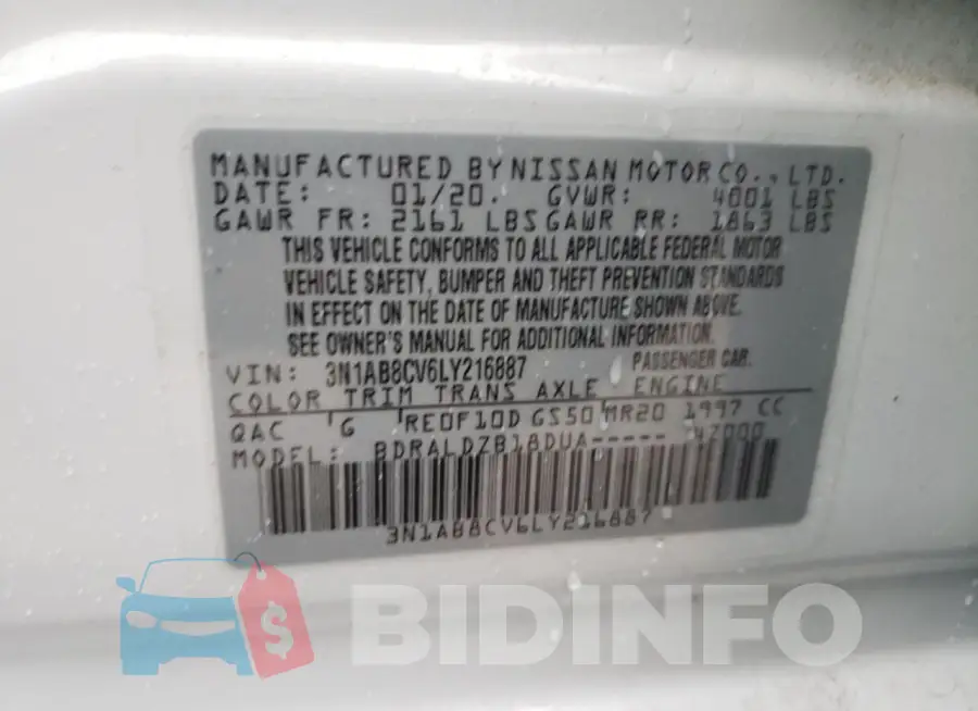 3N1AB8CV6LY216887 Photo# 13