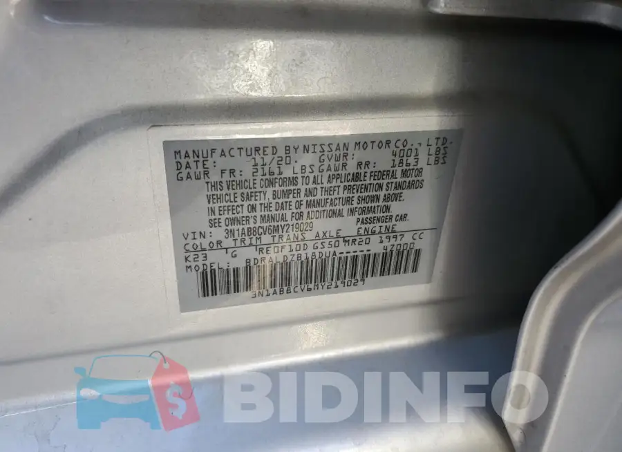 3N1AB8CV6MY219029 Photo# 12