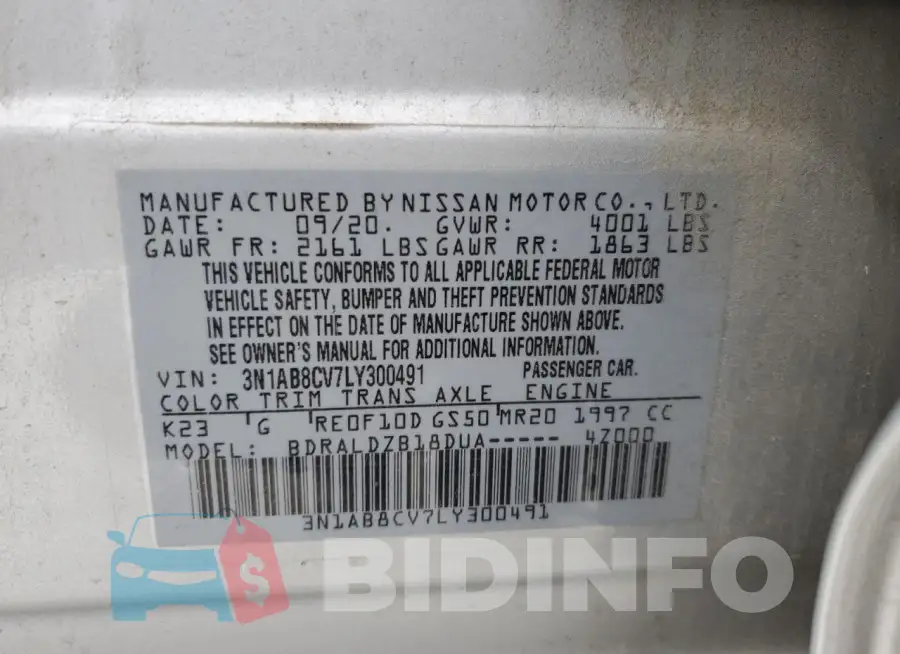 3N1AB8CV7LY300491 Photo# 12