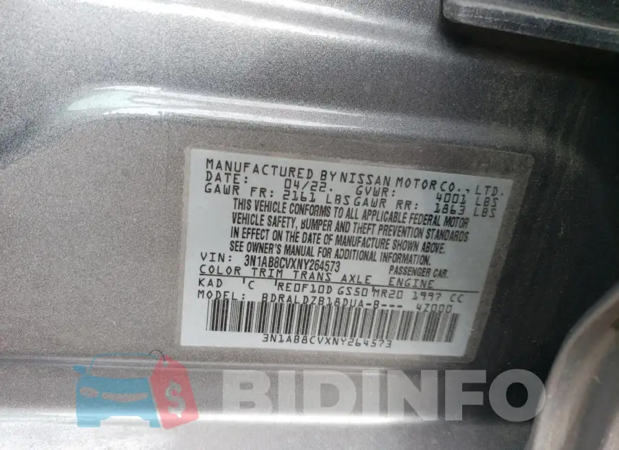 3N1AB8CVXNY264573 Photo# 13