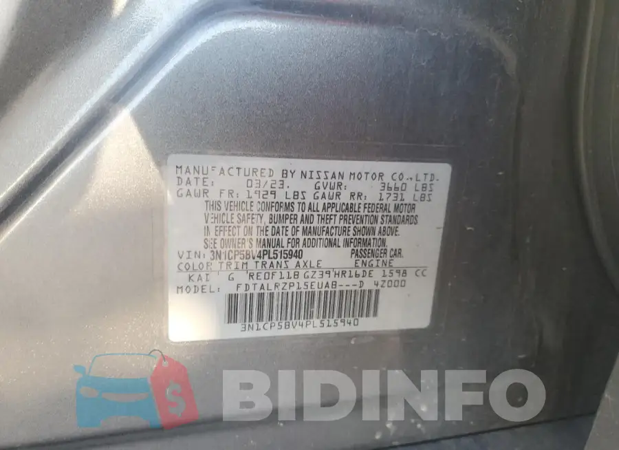 3N1CP5BV4PL515940 Photo# 12