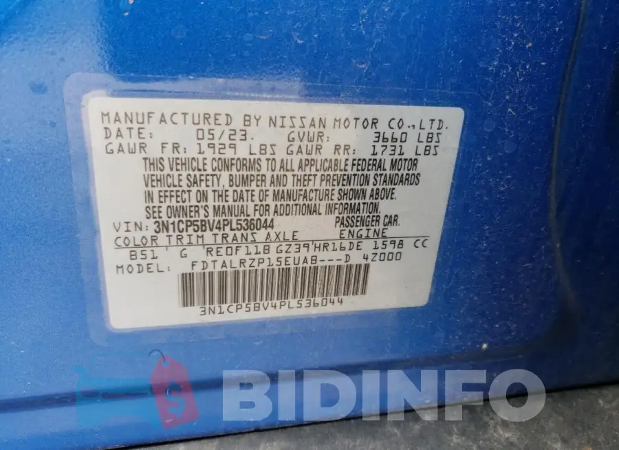 3N1CP5BV4PL536044 Photo# 14