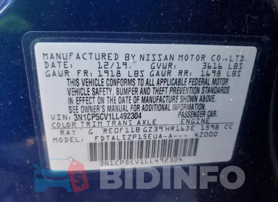 3N1CP5CV1LL492304 Photo# 13