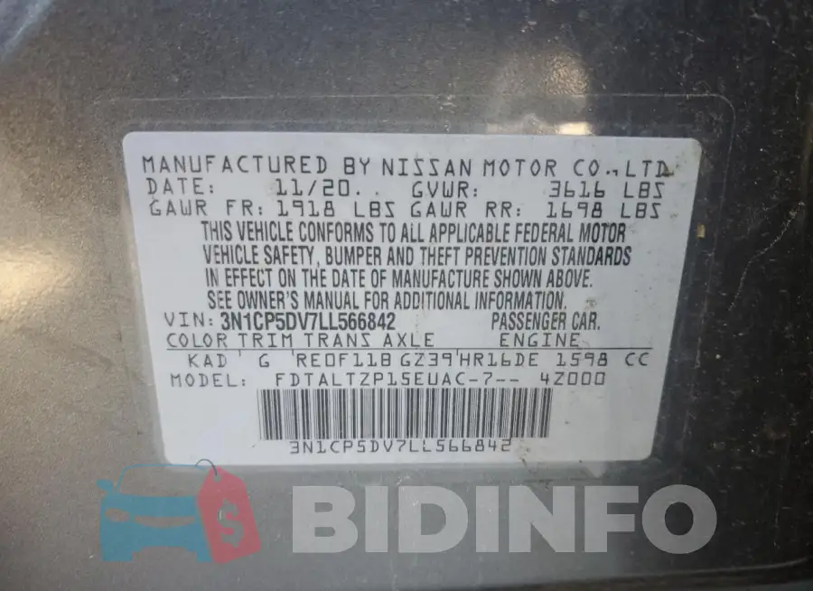 3N1CP5DV7LL566842 Photo# 12