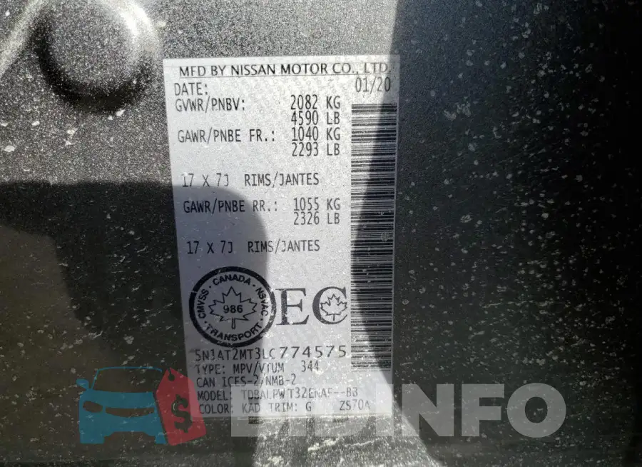 5N1AT2MT3LC774575 Photo# 14