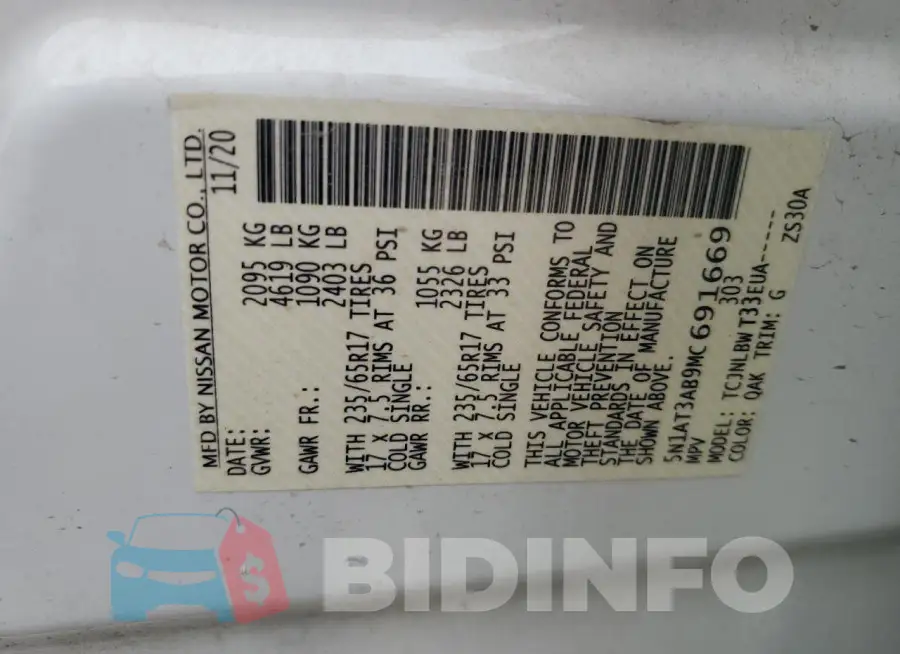 5N1AT3AB9MC691669 Photo# 13