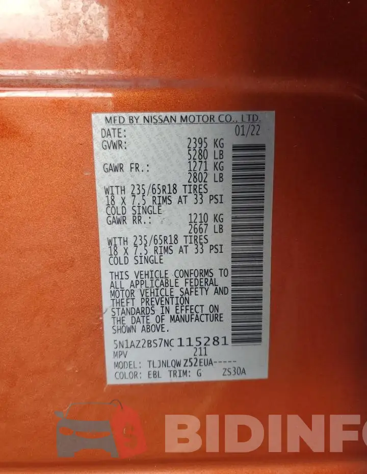 5N1AZ2BS7NC115281 Photo# 13