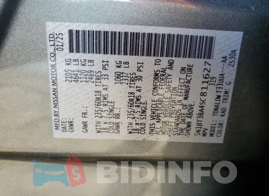 5N1BT3BA4SC811627 Photo# 13