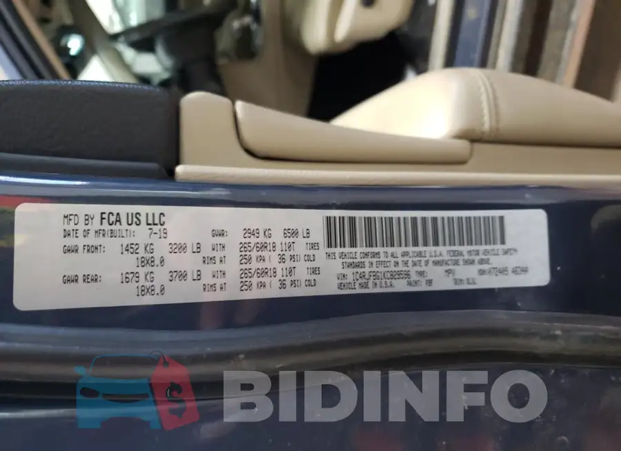 1C4RJFBG1KC829596 Photo# 13