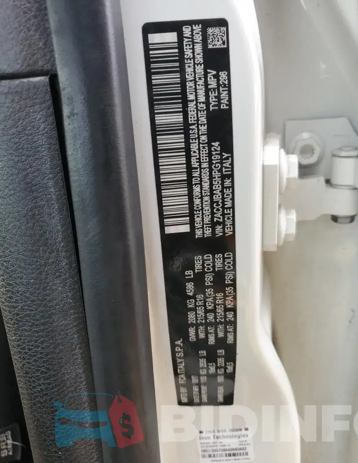 ZACCJBAB5HPG19124 Photo# 13