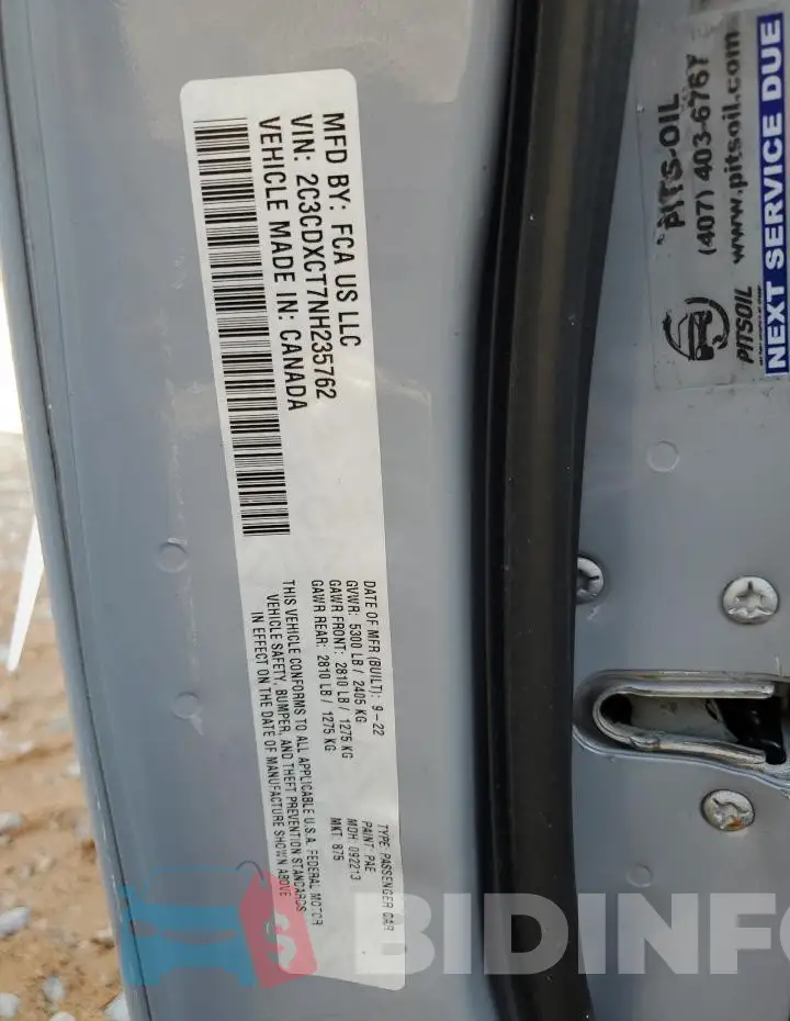 2C3CDXCT7NH235762 Photo# 12