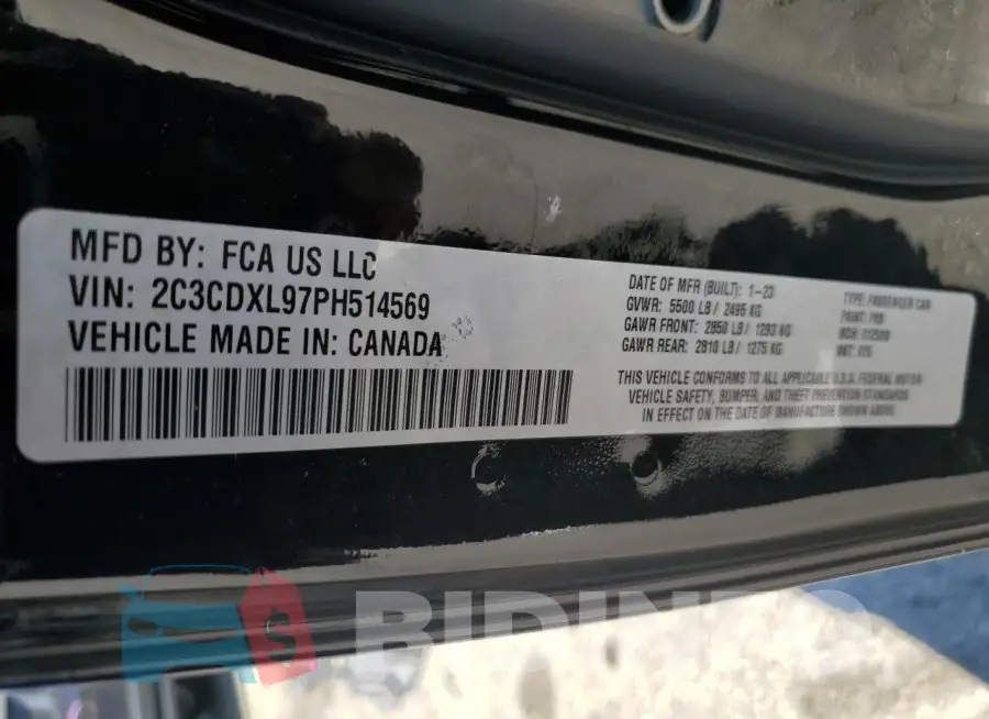 2C3CDXL97PH514569 Photo# 13