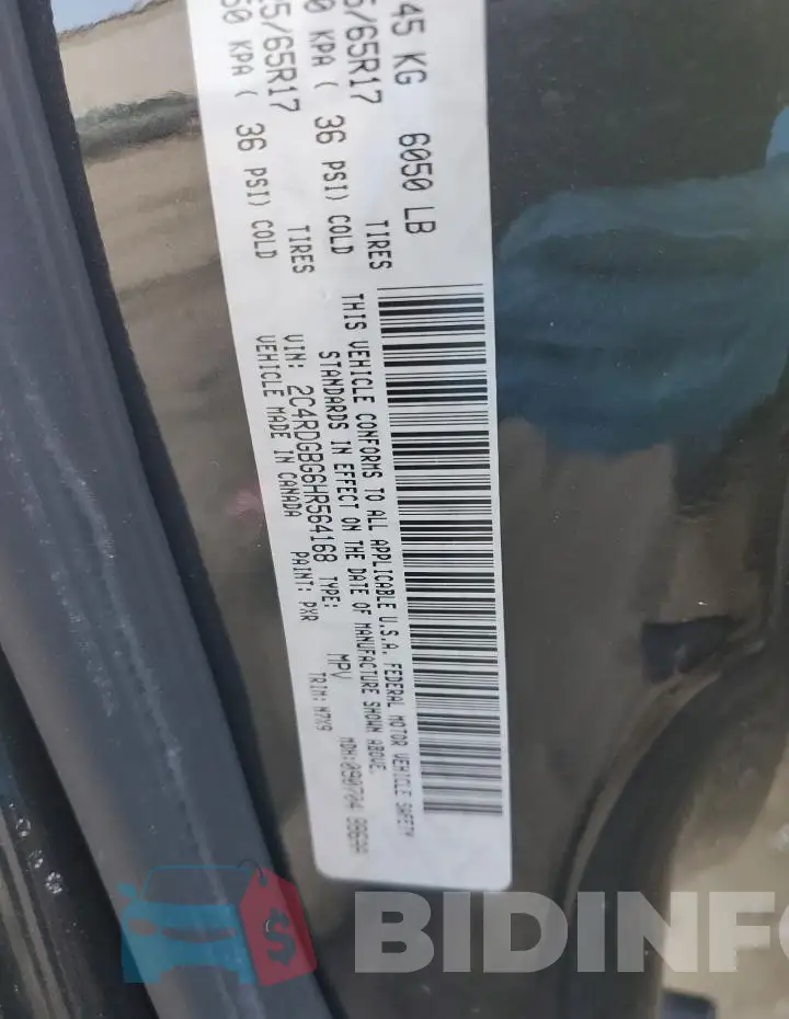 2C4RDGBG6HR564168 Photo# 14