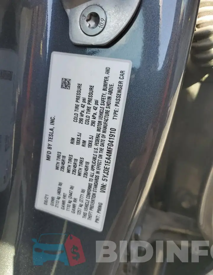 5YJ3E1EA4MF041910 Photo# 12