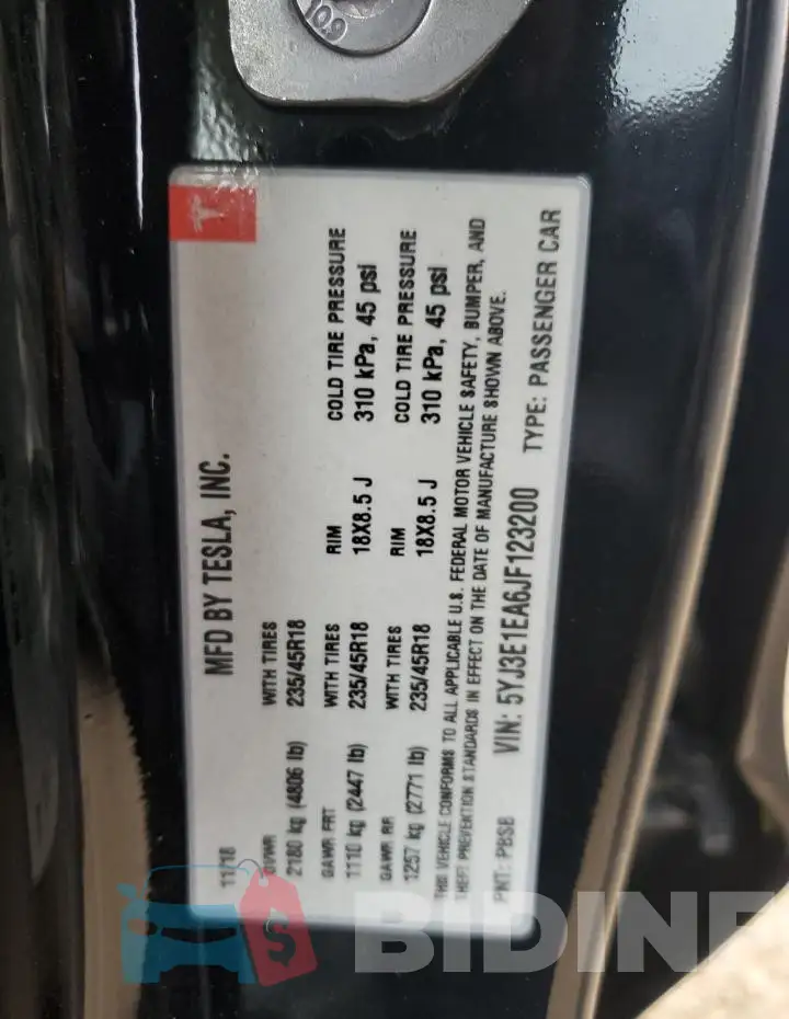 5YJ3E1EA6JF123200 Photo# 12