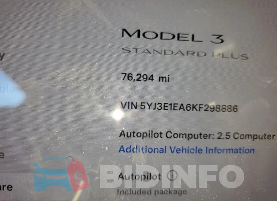 5YJ3E1EA6KF298886 Photo# 9