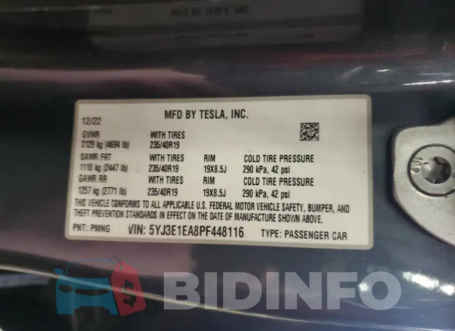 5YJ3E1EA8PF448116 Photo# 12