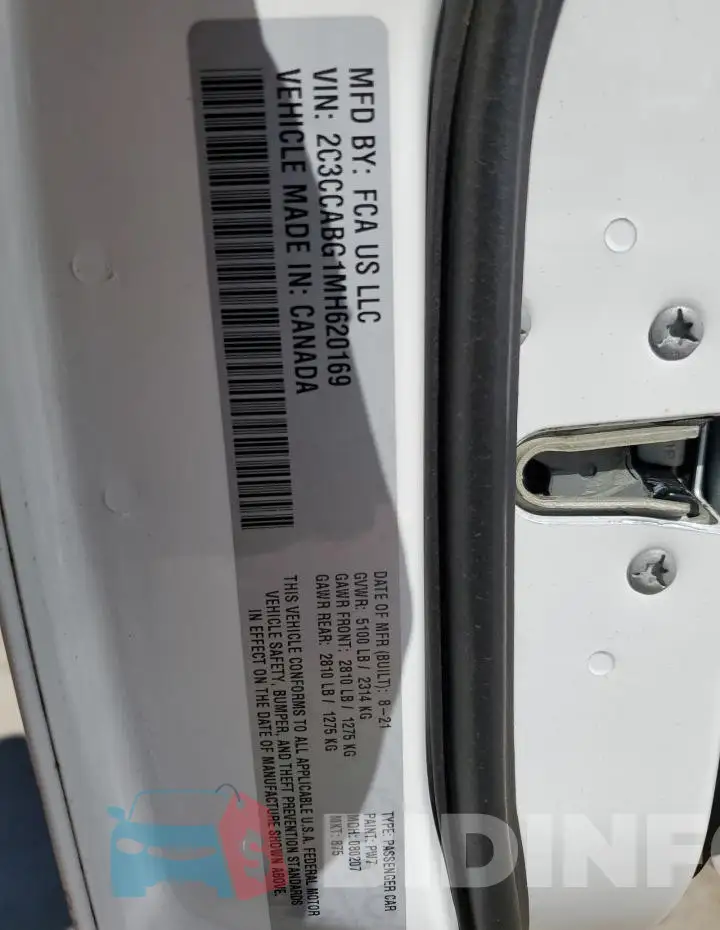 2C3CCABG1MH620169 Photo# 12