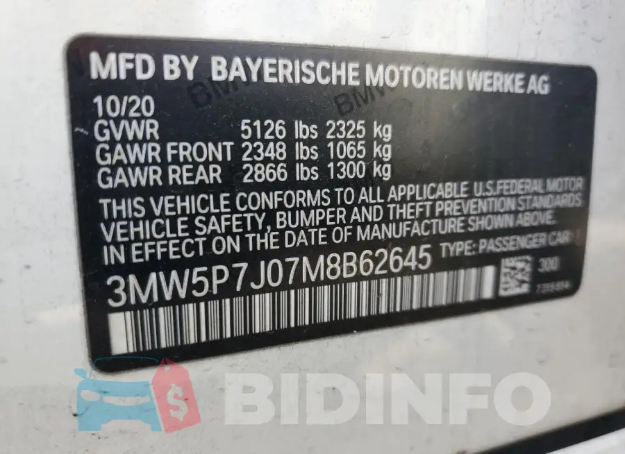 3MW5P7J07M8B62645 Photo# 12