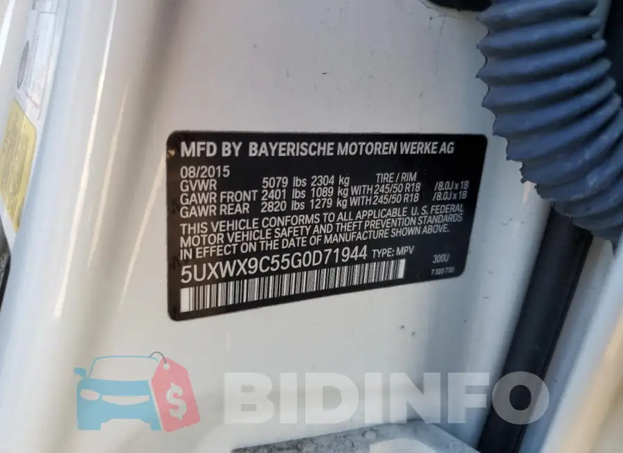 5UXWX9C55G0D71944 Photo# 13