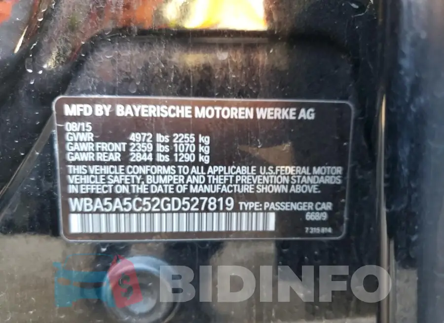 WBA5A5C52GD527819 Photo# 12