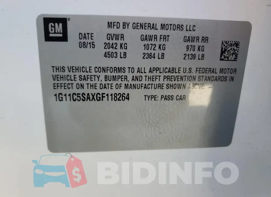 1G11C5SAXGF118264 Photo# 12