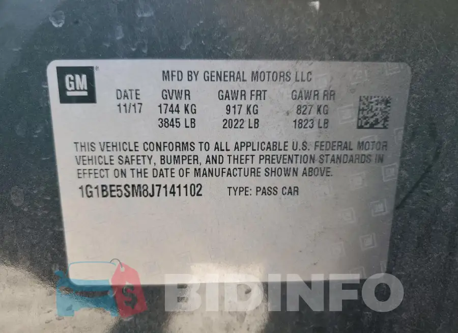1G1BE5SM8J7141102 Photo# 13