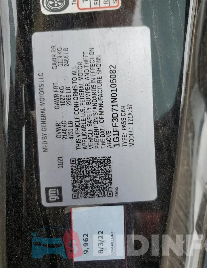 1G1FF3D71N0105082 Photo# 12