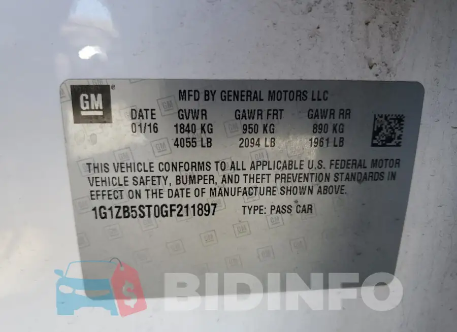 1G1ZB5ST0GF211897 Photo# 12