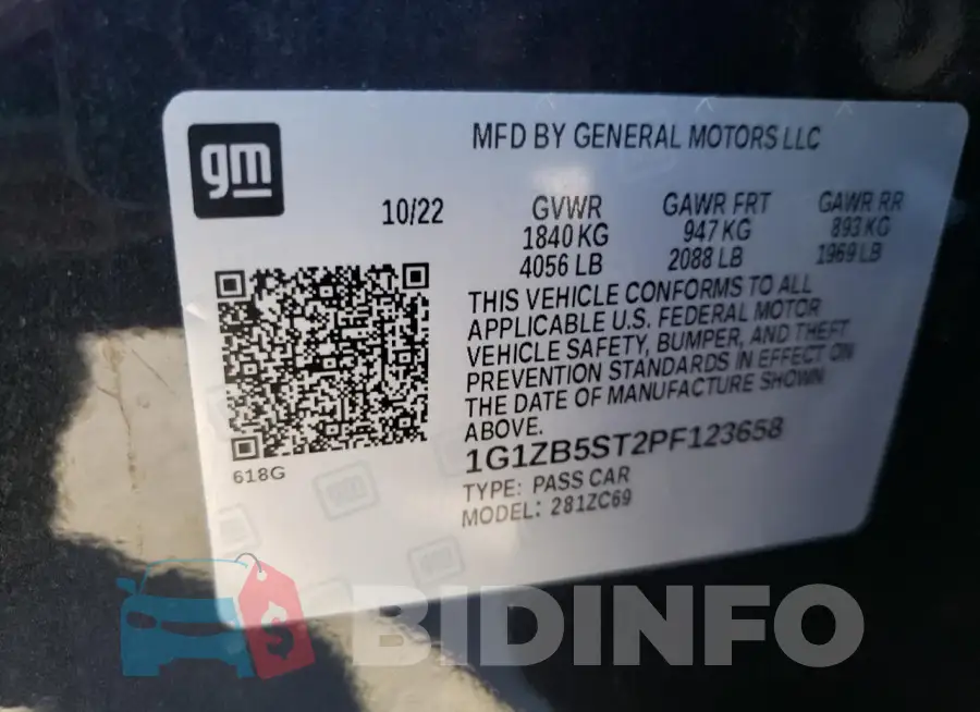 1G1ZB5ST2PF123658 Photo# 12