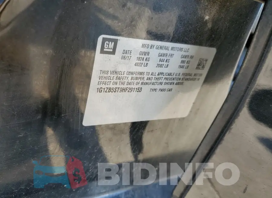 1G1ZB5ST9HF291153 Photo# 12