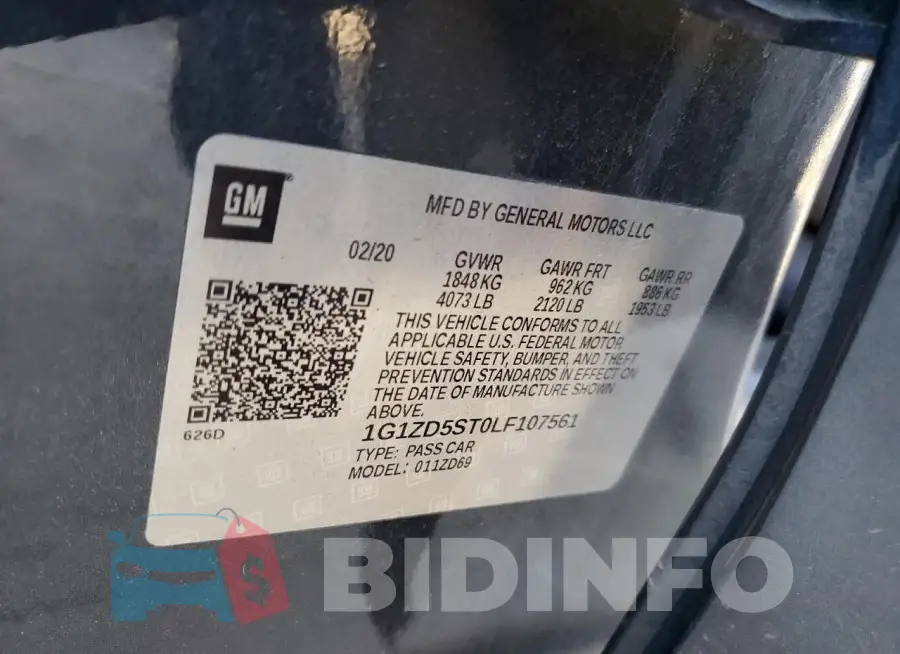 1G1ZD5ST0LF107561 Photo# 12