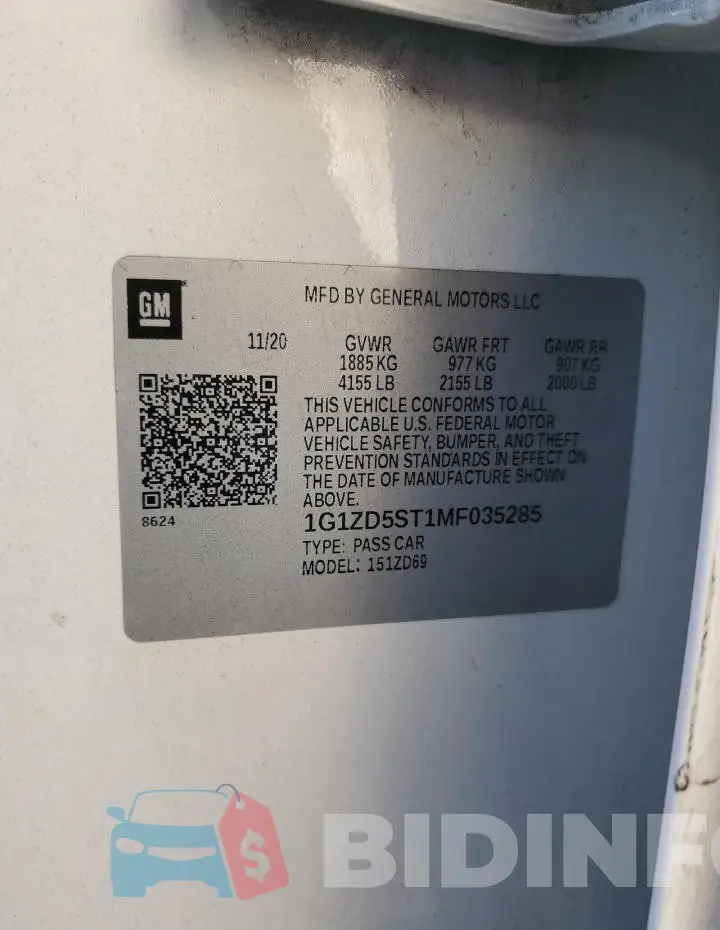 1G1ZD5ST1MF035285 Photo# 12