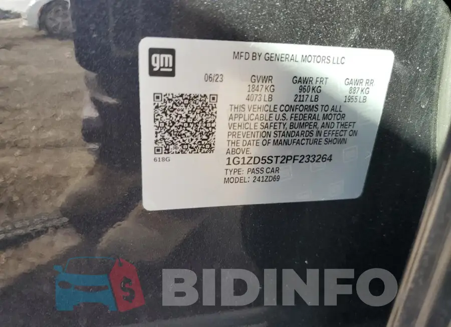 1G1ZD5ST2PF233264 Photo# 13