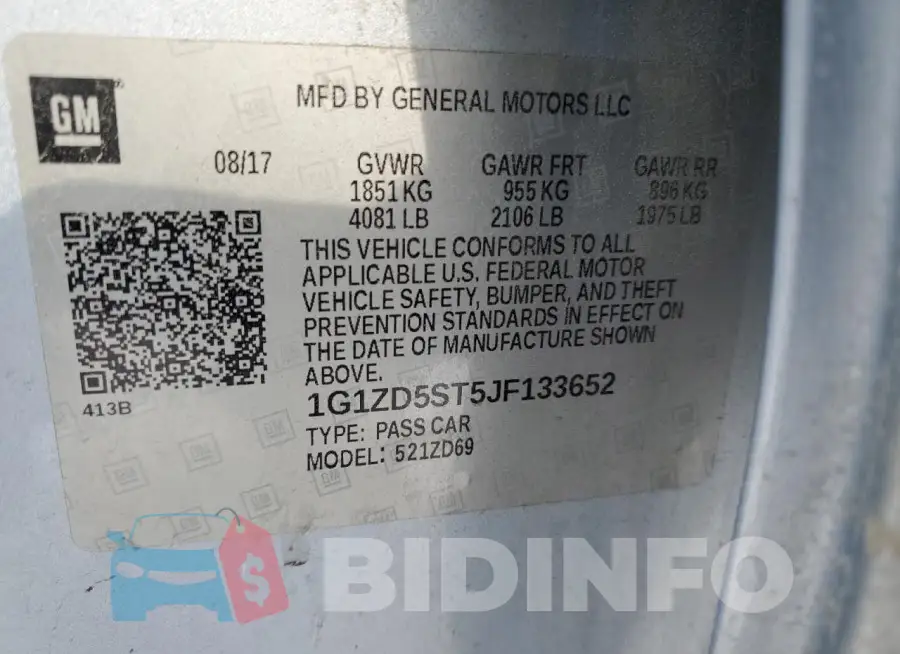 1G1ZD5ST5JF133652 Photo# 13